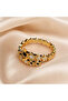 Yzk-4007 Black and White Zircon Stone Star Spiral Ring - 2