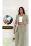 Women's Flam Linen Lined Blazer Summer Jacket – Striped Lining Detail Comfortable Fit Slim Jacket - 3