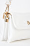 Women's Lilya White 2-Compartment Covered Small Size Zipper and Snap Closure Handbag and Shoulder Bag - 2