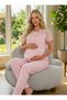 New Season Powder Linen Scalloped Summer 100% Cotton Short Sleeve Design Maternity Pajama Set - 8