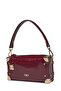 Accessory Detailed Shoulder and Hand Bag Burgundy Bag 0058 - 2