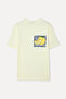 Women's Yellow Printed Crew Neck T-Shirt - 4