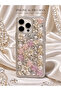 Luxury Rhinestone Floral Case for iPhone 16 Pro Max | Crystal Bling Shockproof Cover