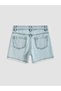 Lcw Kids Girls' Jean Shorts with Ripped Detail-2 Lcw Kids Blue Girls' Jean Shorts with Ripped Detail - 2