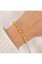 Blk-3020 Clover Shaped Gold Textured Bracelet - 2