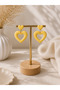 Yellow Heart Earrings for Women, Light and Energetic, Stylish Design – Mimoza Model