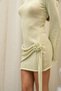Laren Rose Detail Green Mini Knitwear Dress - 7