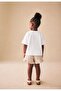 Girl's T-Shirt and Linen Shorts Set - 3