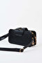 Women's Gonca Black 3-Compartment Small Size Zipper and Snap Closure Handbag and Shoulder Bag - 4
