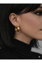 Steel hoop earrings