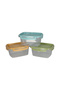 3-Piece Rectangular Food Container Set 1.2 Liter - 2