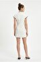 Women's Cindy Shorts Lined Contrast Piping Mini Woven White Dress - 5