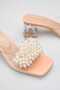 New Season Women's Heeled Pearl Slippers Heel 5cm