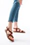 205-09 Dark Brown Orthopedic Genuine Leather Women's Sandals - 3