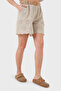 Cotton Relaxed Fit Belted Embroidered Shorts Shorts 2502 - 5