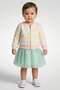 Toddlers Girl 3Pcs Graphic Print Dress And Panty with Jacket, Multicolor
