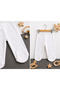 100% Cotton Double Booties Baby Pants Set – White & Lilac - 2