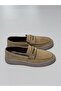 Beige Suede Leather Men's Loafer Shoes - Stylish, Flexible, Comfortable Men's Shoes - 6