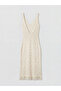 V-Neck Openwork Fringed Beach Dress - 4