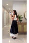 Loya Black Ecru Garnished Skirt - 2