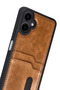 Zengemtx New Galaxy A07 4g Leather Case with Sara Business Card Holder (125615) - Tan - 3