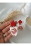 Red Pomegranate Earrings Fruit Flower Ultra Light Handmade Polymer Clay Earrings - 7