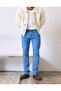 Men's High Waist Classic Blue Slim Fit Jeans - 2