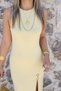 Yellow Standard Size Knitwear Dress with Accessories - 4