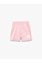Cotton Shorts with Print Detail and Elastic Waistband