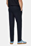Rolan Navy Blue Straight Leg Gofre Printed Soft Textured Modal Fabric Standard Fit Men's Sweatpants - 3