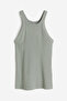 Women's Çağla Halter Neck Ribbed Tank Top Jf30 - 2