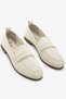 Cream Color Genuine Leather Classic Women's Ballerina Shoes