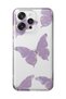 Oppo Reno 15 / 15F Compatible Purple Butterfly Pattern Transparent Phone Case