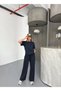 Morena Osho Fabric Women's Summer Loose Wide Leg Palazzo Trousers Two-Piece Set – Stylish & Comfortable Anthracite - 3