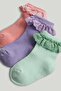 3 Pack Pastel Lace Baby Socks - 2