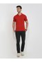 Men Red Slim Fit Tipped Polo T-Shirt - 5
