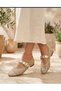 Gold Knitted Buckle Women's Daily Ballerinas - 2