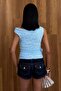 Women's Lace Blouse with Lining and Draped Tie Detail - New Season - 6
