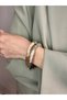 Silver&Gold Interlocking Flexible Structure Modern Design Tarnish-Resistant Steel Bracelet - 3