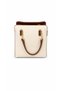 3-Compartment Faux Leather Women's Hand and Shoulder Strap Bag with Chain Detail - 3