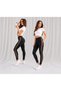 Women's High Waist Transparent Tulle Detailed Gathering Fitness & Daily Sports Leggings Lace Look Leggings 2-Pack - 6