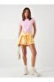 Relaxed Fit Short Stretchy Knitted Yellow Shorts