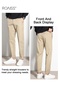 Men Stylish Suit Pants, Straight Leg Pants with Button Front and Zip-fly Closure, Casual Trousers wi - 3