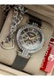 Smoked Color Steel Cord, Smoked Case, Women's Wristwatch + Bracelet in a Stylish Box - 6