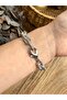 Round Design Chain Model Silver Inside Pink Women's Wristwatch - 2