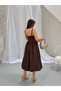 Premium Strappy Midi Dress Elegant Cut High Quality Stylish Design Women's Dress - 3