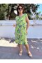 Italian Kaşkorse Linen Dress Green - 2
