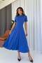 Steel Interlock Fabric Hidden Zipper Dress - Indigo - 2