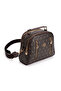 Women's Saffiano Patterned Fabric Double Zipper Detailed Hand and Shoulder Bag with Strap - 3