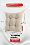 Gingham Chair Cushion 40X40 Pofidik Picnic Cushion Cream - 3